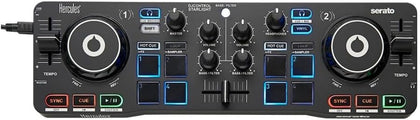 DJControl Starlight | Pocket USB DJ Controller with Serato DJ Lite, Touch-Sensitive Jog Wheels, Built-in Sound Card