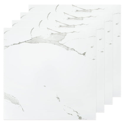 40 Sheet Vinyl Flooring 12 x 12 Inch Marble White Peel and Stick Floor Tile Waterproof Vinyl Floor Tiles Clearance