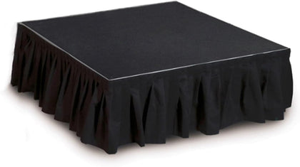 Portable Stage Platform Riser with Skirting, Foldable and Detachable Stage Deck for Events, Music and Performances