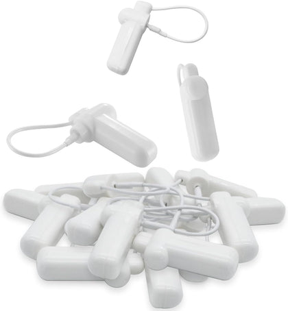 Security Tags with Lanyard, 100pcs Hard Tags Reusable Clothing Tag with String Compatible with 58khz EAS Checkpoint