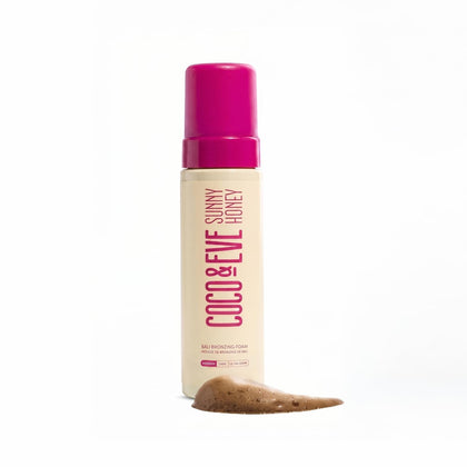 Sunny Honey Self Tanner Foam - (Medium) Fast Drying, Streak-Free Sunless Tanning Mousse, Tropically Scented