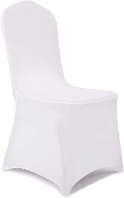 Stretch Spandex Chair Cover for Wedding Party Dining Banquet Event (White, 25)