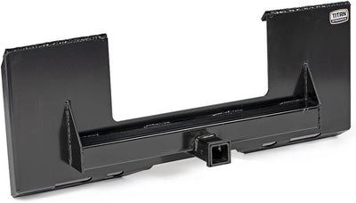 Universal Cut Out Receiver Mount Plate, 1/4" Thick Skid Steer Plate Attachment, 2" Receiver Hitch, 3000 LB Weight