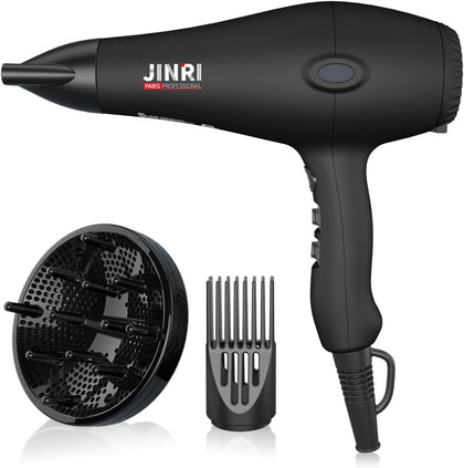 Hair Dryer, 1875W, 3 Heat & 2 Speed, with Diffuser, with Concentrator, Detachable Air Intake, Ionic Technology &