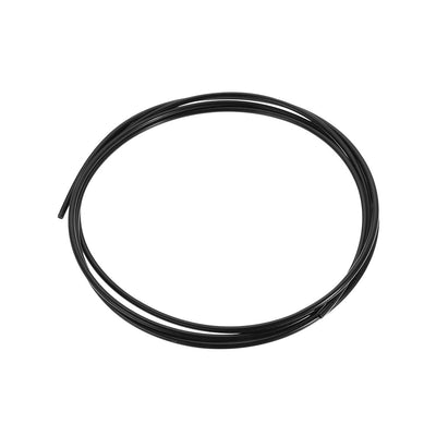 uxcell Nylon Line Hose Tube, 4mm(0.15") ID x 6mm(0.23") OD 3 Meter PA6 Nylon Tube Pneumatic Air Brake Tubing for Fluid Transfer Black