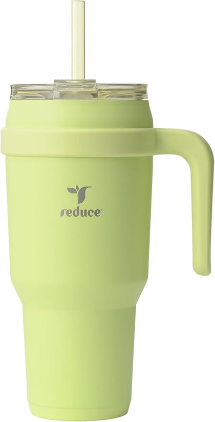 40 oz Stainless Steel Tumbler with Handle - Dual-Wall Vacuum Insulated Travel Mug, Sweat-Proof Lid & Reusable Straw