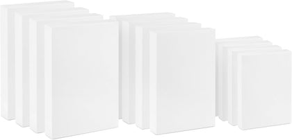 White Gift Boxes with Lids, 12-Pack (4 Small, 4 Medium, 4 Large)