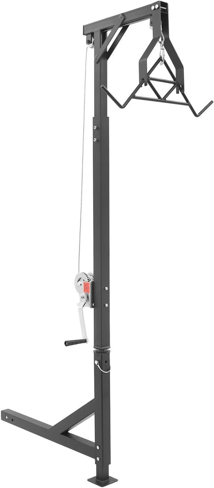 Truck Hitch Game Hoist & Gambrel, 600Lbs Hitch Mounted Deer Hoist with 360-Degree Swivel & Height Adjustable, Game