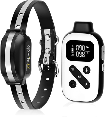 Shock Collar for Large Dogs, Bark Collar with Remote, Bark and Training Collar 2 in 1, Auto Bark Collar - Shock