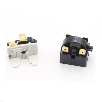 (2 Pieces in) Refrigerator PTC Starter Relay, 4-Pin, 4.7ohm and 1 Set 1/2hp Refrigerator Overload Protector