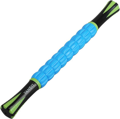 Professional 9-Roller Deep Tissue Massage Stick - Portable Muscle Recovery Roller for Athletes, Relieves Post-Workout