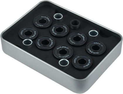 Longboard Skater Board Kick Scooter Inline Roller Skates Skateboard Bearings 8pcs Black w Case
