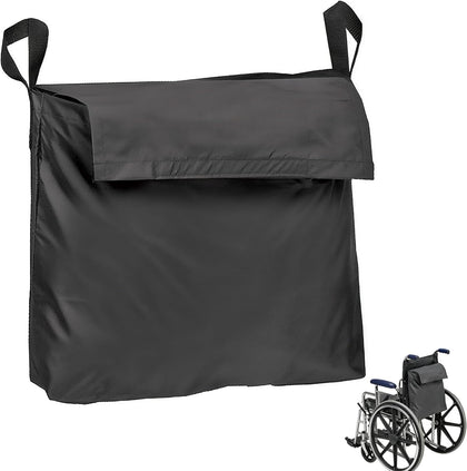 Large Wheelchair Bag to Hang on Back Wheelchair Accessories Adjustable Straps, Large Storage, Lightweight, Waterproof