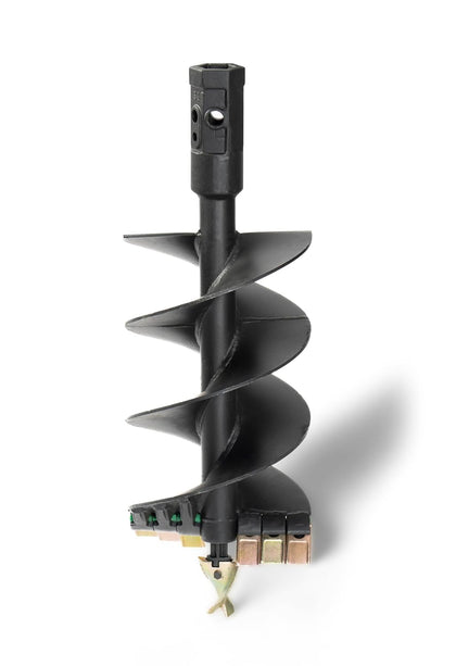 Compact 36" Industrial Duty Earth Auger, 2 in. Hex Drive, 12" Diameter, Interchangeable Standard Edges