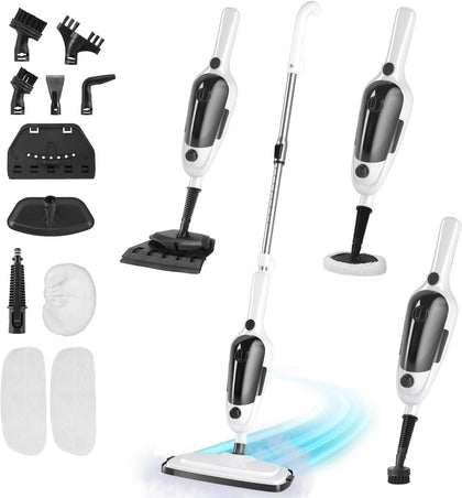 11-in-1 Steam Mop, Powerful Handheld Steam Cleaner for Home with 23FT Cord | MultiPurpose Steam Mop with 15.2 OZ