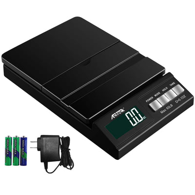 High Accuracy A-CE65 Black 0.1OZ Digital Shipping Scale, Postal Scale and Mail Scale
