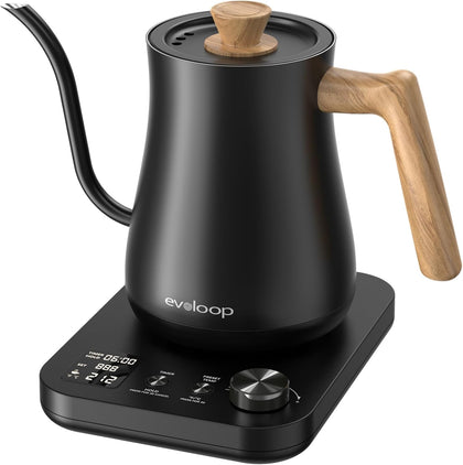 Gooseneck Electric Kettle, Electric tea Kettles, ±1℉ Temperature Control for Pour-Over Coffee & Tea Brewing