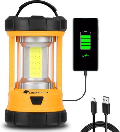 Camping Lantern, 3200LM Bright Camping Light, 4600mAh Rechargeable LED Lantern for Power Outages, 5 Light Modes