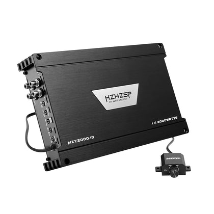 2000W RMS Class D Monoblock Car Subwoofer Amplifier, 1 Ohm Stable | Low Pass & Subsonic Filter, Bass Boost, Aluminum