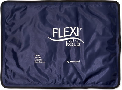 FlexiKold Gel Ice Packs (Standard Large: 10.5" x 14.5") for Injuries Reusable, Back Pain Relief, Knee Wrap, After