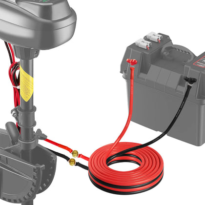 NOVINO Trolling Motor Battery Cable Extension Wire Kit-6 Feet 8 Gauge Wire