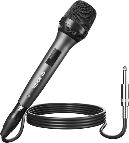Professional Vocal Microphone for Singing, Dynamic Wired Karaoke Mic | Handheld Cardioid Microfono with 450
