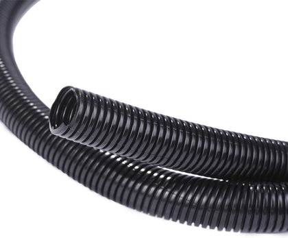 25ft - 1/4 inch Split Wire Loom Tubing - Black