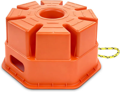 6" H Trailer Jack Block with Handle, RV Stabilizer Blocks for Any Tongue Jack, RV Leveling Blocks for Travel Trailers