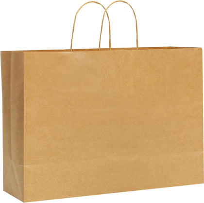 10PCS kraft paper bags,16x6x12 Inches,Large brown kraft paper bags with handles, Paper Bag, Shopping/Gift/Retail Bag
