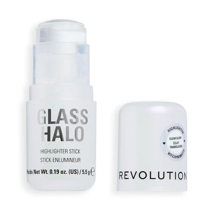 Revolution Glass Halo Highlighter Stick for Face & Body, Clear Glow