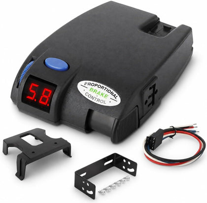 Proportional Trailer Brake Controller for 1-3 Axles, Self-Leveling & Boost
