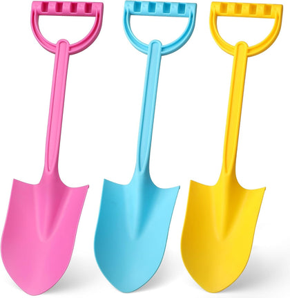 Big 16" Thick Beach Sand Toy Shovels for Kids Adults, Jumbo Scooping Spade Toys Kit Sandbox Toy for Yard Garden Lawn