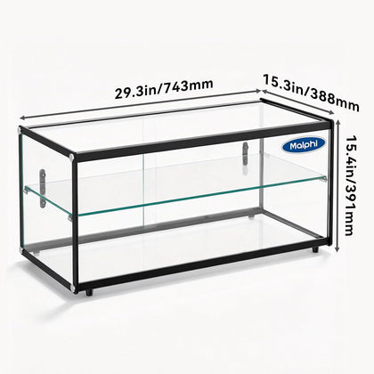 30in. Tiered Pastry Bakery Display Case with Glass Shelf and Sliding Door,3cu. ft. Capacity|Large Bread Cookie