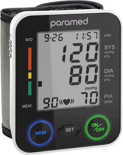 Automatic Wrist Blood Pressure Monitor: Blood-Pressure Kit of Bp Cuff + 2AAA and Carrying case - Irregular Heartbeat