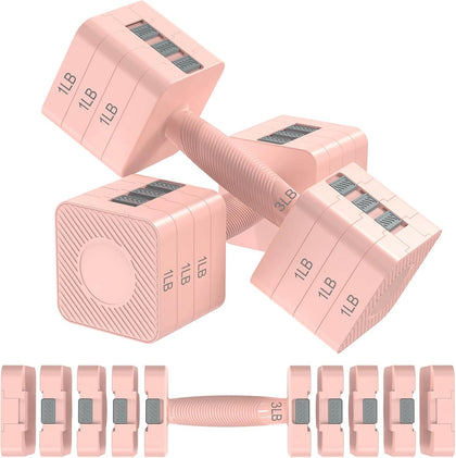 18LBS 22LBS Adjustable Dumbbells Set, Hand Weights Sets with Mutilple Levels, Adjustable Weight Dumbbells for