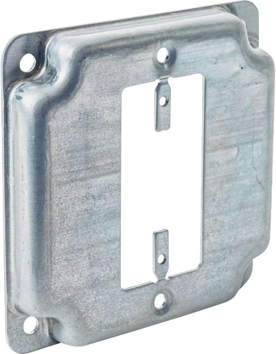 Steel City RS16-CC Outlet Box Surface Cover, Square, Raised, 4-Inch, Galvanized, 25-Pack