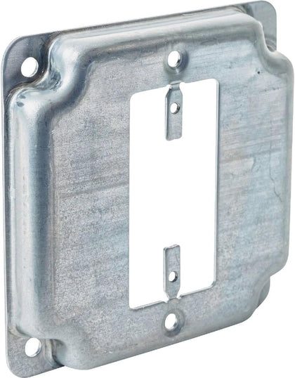 Steel City RS16-CC Outlet Box Surface Cover, Square, Raised, 4-Inch, Galvanized, 25-Pack