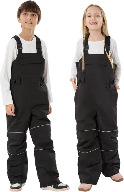 Kids Snow Bibs Boys Girls Ski Snowboard Pants (3-16Years) | Youth Insulated Winter Overalls,15K Waterproof,10K