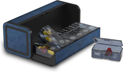 Pill Organizer 2 Times a Day, Am Pm Twice Daily Pill Case, Detachable Large Travel Pill Box 7 Day, Weekly Pill
