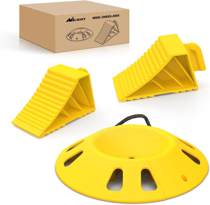 Trailer Tongue Jack Wheel Chocks and Dock Kit