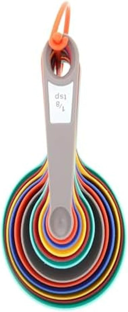 12-Piece Measuring Cup and Spoon Set – Color-Coded Kitchen Measuring Tools with Easy-Read Markings, Nesting Design