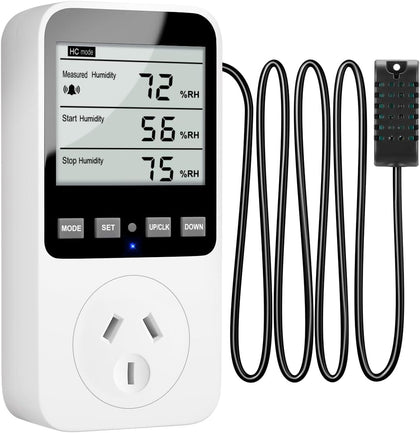 Temperature and Humidity Controller, Thermostat Controlled Outlet | Temperature Humidity Alarms for Humidifier, Plug