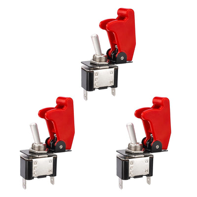 BAOMAIN 3PCS 20A Toggle Switch Safety Cover Red Aircraft,Quick Connect