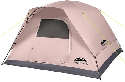 Camping Tent, 4 Person Dome Tents for Camping with Rainfly | Waterproof Clip Easy Setup Portable Family Tent with