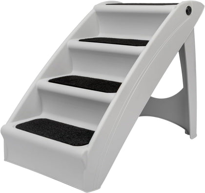 CozyUp Folding Dog Stairs, 20 in Tall, Gray