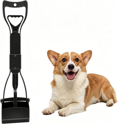 23.6" Dog Pooper Scooper, Foldable Green Waste Pick Up Tool for Small, Medium & Large Dogs, Ideal for Yard, Lawn & Grass