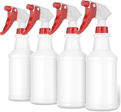 Spray Bottles (4 Pack,16 Oz), Refillable Empty Spray Bottles for Cleaning Solutions, Hair Spray, Watering Plants