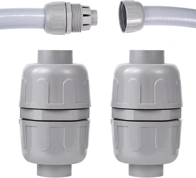 (2 Pcs) NPT 3/4 Double Conduit Liquid-Tight Connector Straight