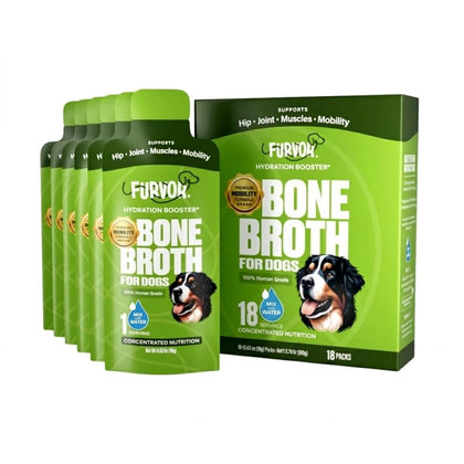 Advanced Mobility Beef Bone Broth for Dogs, 18 Single Servings