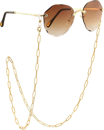 18K Gold Plated Eyeglass Chain Sunglasses Strap Holder Reading Glasses Retainer